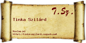 Tinka Szilárd névjegykártya